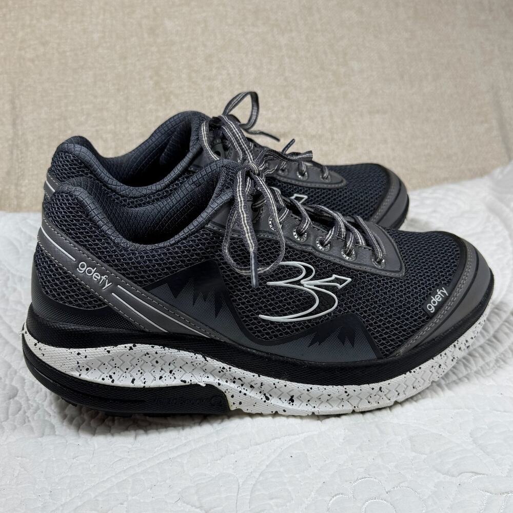 GDefy Women 8 Gray White Walking Sneakers Orthopedic Comfort Casual Shoe - Picture 8 of 8